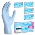 ARNOMED Einweghandschuhe Hellblau 100 Stück/Box, Einmalhandschuhe XS, Nitrilhandschuhe, Handschuhe Einweg puderfrei, latexfreie Gummihandschuhe, Einweghandschuhe in XS, S, M, L & XL verfügbar