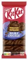 Nestlé KITKAT Tafel Double Chocolate, knusprige Waffel mit cremiger Schokoladen Füllung und überzogen mit marmorierter Schokolade, 1er Pack (1 x 99g)
