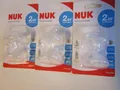 NUK Silikon-Trinktülle 2er Pack - Je 3 x Stück (6 Stück) - 1 x Set