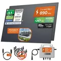 Solarway® 890Wp / 800W Balkonkraftwerk komplett Steckdose - neuester EcoFlow Stream 800 Watt Wechselrichter