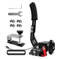 Easyhomie USB Handbremse mit Feste Basis für PC Rennspiele, Einstellbare Spielhandbremse mit Hoher Präzision und Hoher Linearität, Geeignet für Logitech G27 / G29 / T300 FANATEC (Schwarz)
