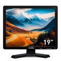 JaiHo 19 Zoll Monitor 4:3, CCTV Überwachungsmonitor Metallgehäuse, 1280x1024 LCD Bildschirm HDMI VGA BNC AV USB, Kleine Industrie PC Display für Server Überwachungskamera, Inklusive Wandhalterung