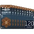 Hörgerätebatterien Typ 312 Braun, 120 Stück, Zink Luft 1,4v - Ansmann
