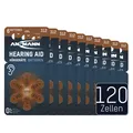 ANSMANN Hörgerätebatterien Typ 312 braun, 120 Stück, Zink Luft 1,4V