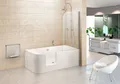 Ottofond Badewanne barrierefrei 180 x 80 cm mit Wassereinlauf links weiß