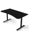 Arozzi Arena Gaming Tisch - Mittel 140x75cm Gaming Schreibtisch für kleine Räume - PC Tisch mit Full-Surface Mikrofasermauspad - Kabelmanagement und stabile Stahlbeine - Reines Schwarz