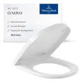 Villeroy & Boch O.novo WC-Sitz - Toilettendeckel mit Absenkautomatik - Abnehmbarer, bruchsicherer Toilettensitz aus Duroplast - Original Ersatzteil - Klodeckel in D-Form - Weiß Alpin, glänzend