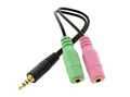 deleyCON deleyCON Kopfhörer Headset Splitter Audio Klinken Y Adapter Kabel Audio-Kabel