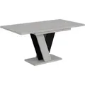 ESSTISCH ausziehbar 120 -160x90x75 cm - Betonoptik K350/Schwarz - INEY