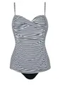 Sunflair Tankini Tankini-Set - Tankini mit verstellbaren Trägern und klassischem Schwarz-Weiß-Design - mit Schalen und verstellbaren Trägern - klassischer breiter Slip