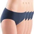 1031 Damen MidiSlip BioBaumwolle 4er Pack Weitere Farben, FarbeMarine, Größe5...