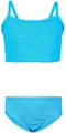 Aquarti Mädchen Bikini Set Bustier Bikinislip Zweiteiliger Badeanzug, Farbe: 038 Jacquard Punkte Türkis, Größe: 146