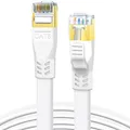 CAT 8 LAN Kabel 10m Ethernet Flach Kabel 40Gbps 2000MHz Gigabit Netzwerkkabel