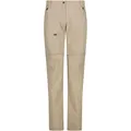 CMP Damen Zip Off Hose (Größe L, beige)