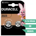 2 x Duracell CR 2025 3V Lithium DL2025 Batterie Knopfzelle im 2er Blister