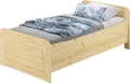Seniorenbett extra hoch 100x200 Einzelbett Holzbett Gästebett Massivholz Zubehör wählbar V-60.42-10ohne Zubehör