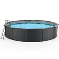Steinbach Stahlwand Swimming Pool Set "Nuovo de Luxe", anthrazit / silbergrau, Ø 460 x 120 cm, ohne Zubehörset