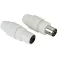 Hama Koax-Set, Stecker/Kupplung, klemmbar