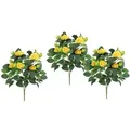 Kunstblume I.GE.A. "Künstlicher Rosenbusch", gelb, B:17cm H:34cm L:17cm, Polyester, Kunstpflanzen, Kunstrose Blume Strauß Bouquet Rosen Rosenbouquet Wildrose