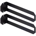 Alberts Regalträger, Schwarz, Metall, 5x6x22 cm, Wohnzimmer, Regale, Wandregale