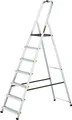 Drabest | Leiter - Aluminium Mehrzweckleiter PRO - 7 Stufen - Trittleiter - stabil, leicht, mit Haken - Tragkraft 150 kg