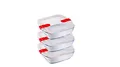 Pyrex Cook & Heat Cook & Heat – Set mit 3 quadratischen Lebensmittelbehältern aus Glas, 1 l, mit luftdichtem Deckel, speziell für die Mikrowelle – Aufbewahrungsboxen