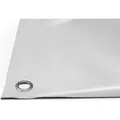 PVC LKW Plane 900g/m2 Material (3m x 1m, 20mm Rundösen, Lichtgrau RAL7035) Meterware mit/ohne Ösen Dachplane Industrie LKW-Plane Campingplane Sc... - Hellgrau