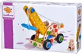 Eichhorn - 100039022 Konstruktionsset Kranwagen, 70-teilig Holz-Spielzeug Kinder