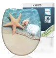 SCHÜTTE WC-Sitz BEACH, Duroplast Toilettensitz mit Absenkautomatik, Motivdruck