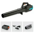 GARDENA Akku-Laubbläser PowerJet 18V P4A Ready-To-Use, 14890-20, (Set, inkl. Akku und Ladegerät), 100 km/h Luftgeschwindigkeit grau