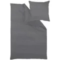 Curt Bauer Mako-Brokat Damast Bettwäsche Bente 135x200 cm + 80x80 cm | stone - grau