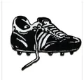 Catch the Patch Aufnäher Bügelbild, Aufbügler, Applikationen, Patches, Flicken, zum aufbügeln, Polyester, Fußballschuh Fußball - Größe: 7,3 x 5,5 cm