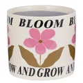 BUTLERS Blumenübertopf Ø 17cm Steingut -Bloom & Grow- Übertopf für Zimmerpflanzen | Pflanztopf mit Blumendekor für Fensterbank