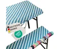 NYVI Hussen-Set Bierbankauflagen Set NYVIGala 3tlg Auflagenset, Tischdecke & gepolsterte Sitzauflagen für Bierzeltgarnitur