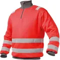DASSY® Denver Warnschutz Sweatshirt - neonrot/zementgrau - XS