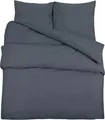 vidaXL Bettwäsche-Set Anthrazit 220x240 cm Baumwolle