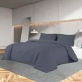 Bettwäsche-set Anthrazit 220x240 Cm Baumwolle Vidaxl