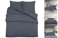 Bettwäsche-Set Anthrazit 220x240 Cm Baumwolle Bettbezug