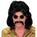 Perücke mit Bart, 70er Jahre, Disco, Faschingskostüme