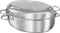 Rösle Bräter oval ELEGANCE Antihaft Edelstahl Deckel 13152 mit PTFE schwarz