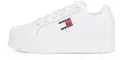 Tommy Jeans Damen Cupsole Sneaker Flatform Plateau, Weiß (White), 40