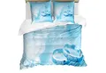Abakuhaus Bettwäsche weicher Microfaserstoff Allergiker geeignet, kein Verblassen, Microfaser, Hellblau Trauringe Pearls