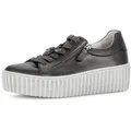 Gabor Plateausneaker, Freizeitschuh, Halbschuh, Schürer in runder Form silberfarben 39 EU (6 UK)