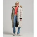 Superdry für Damen. W5011566A Langer Steppmantel Everest beige (S), Lässig, Polyester