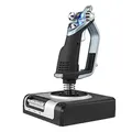 Logitech G Saitek X52 Flight Control System, Schubregler und Stick-Flugsimulationscontroller für Weltraum-Simulationen, LCD-Display, Beleuchtete Tasten, 2x USB-Anschluss, PC - Schwarz/Silber