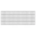 Alberts 642891 Doppelstabmattenzaun, kunststoffbeschichtet, anthrazit, Höhe 80 cm - Grau/Dunkelgrau