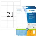 HERMA 8632 Adressetiketten, 10 Blatt, 63,5 x 38,1 mm, 21 pro A4 Bogen, 210 Stück