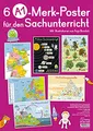6 A1-Poster für den Sachunterricht: Deutschland, Europa, Wasserkreislauf, Sonnensystem, Bäume, Ernährungspyramide: 6 Poster (Merk-Poster)