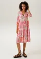Aniston CASUAL Blusenkleid mit großflächigem Paisley-Druck, wollweiß-pink-mint-orange-salbei-rot