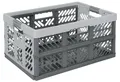 Klappbox 45l Profi Hellgrau Kunststoff faltbar stapelbar 54x37x28cm